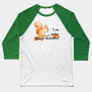 Nuts About Autumn Baseball T-Shirt